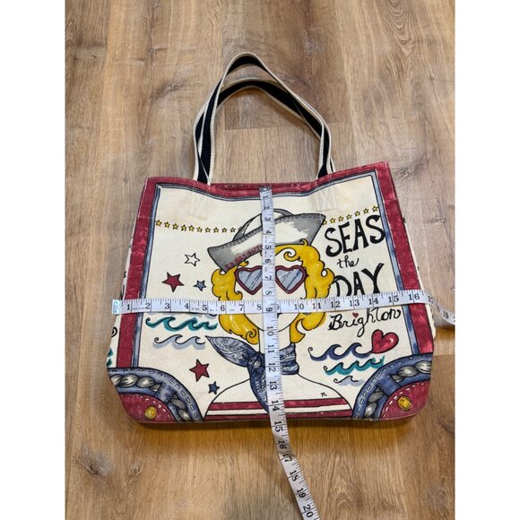 Brighton "Seas The‎ Day" Canvas Tote Bag - Picture 6 of 6